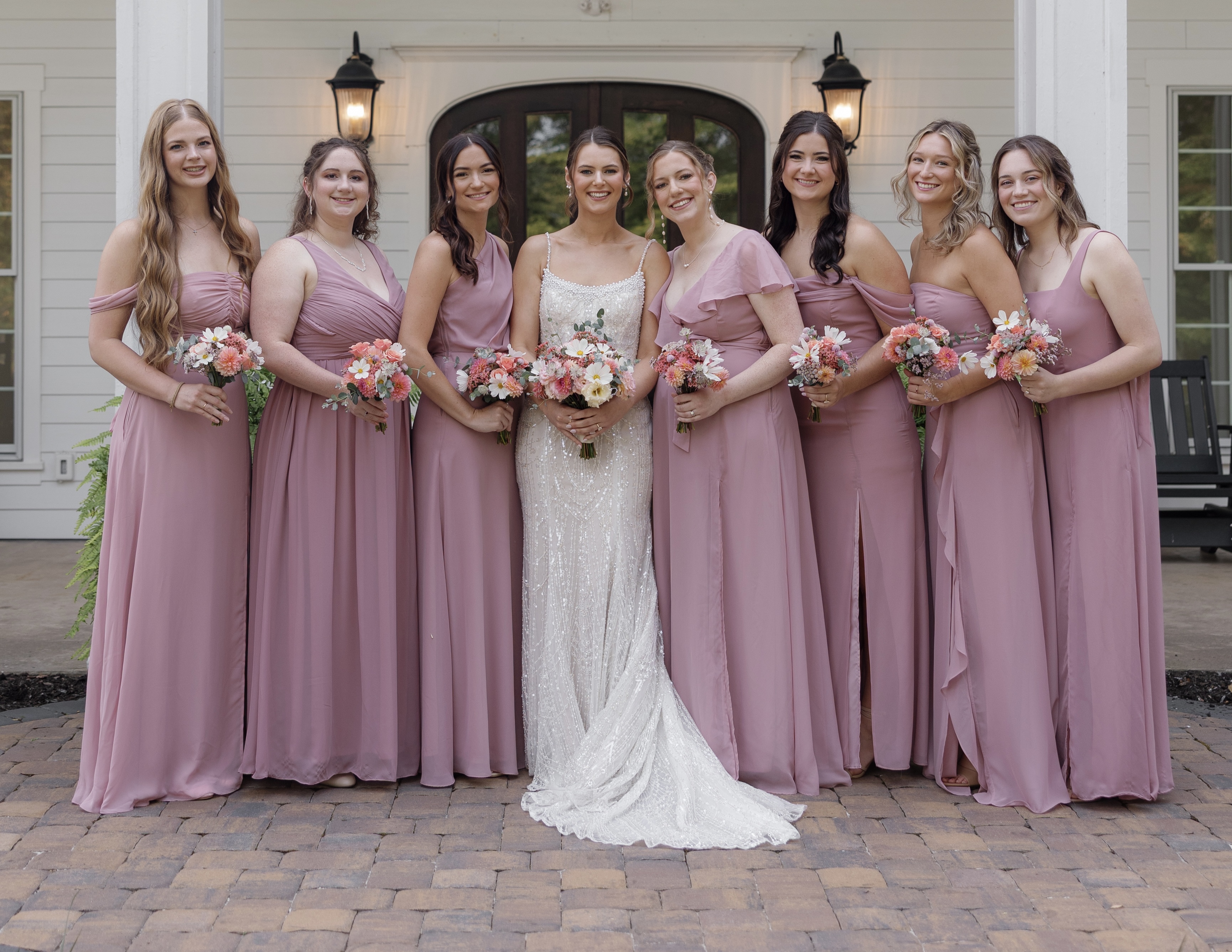 Bride and bridesmaids bouquets