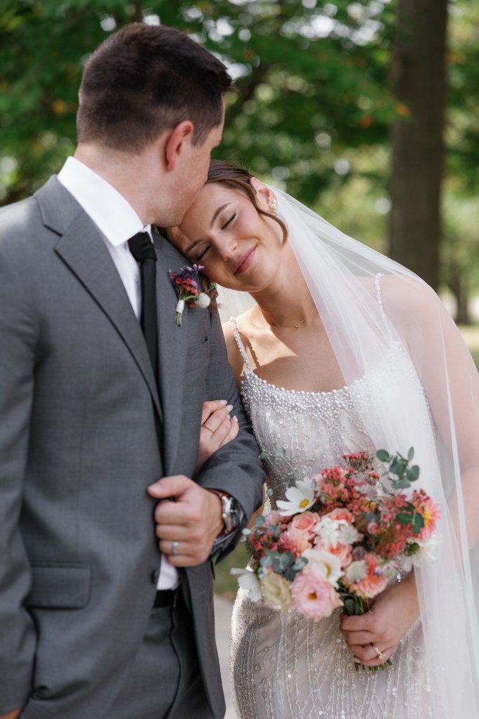 Bride (Sarah) with bouquet