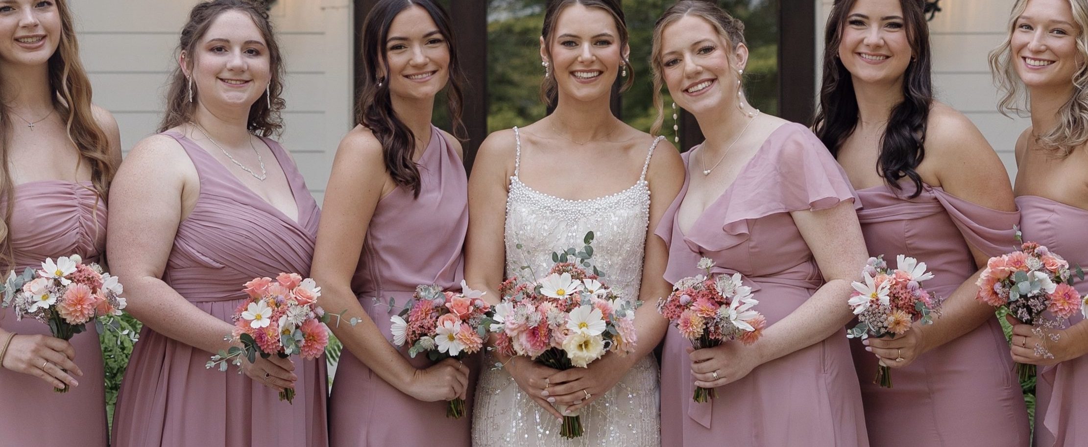 Bride and bridesmaids bouquets